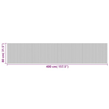 vidaXL Χαλί Ορθογώνιο Καφέ 80x400cm Μπαμπού