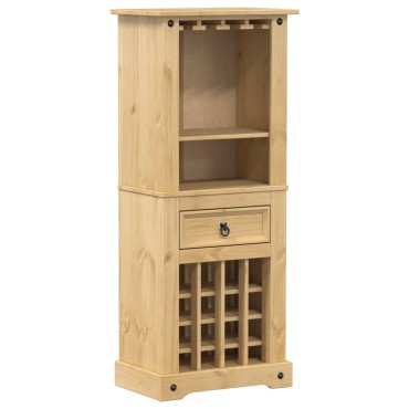 vidaXL Ραφιέρα Κρασιών Corona 56x35x134,5cm από Μασίφ Ξύλο Πεύκου 1 τεμ.