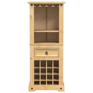 vidaXL Ραφιέρα Κρασιών Corona 56x35x134,5cm από Μασίφ Ξύλο Πεύκου 1 τεμ.