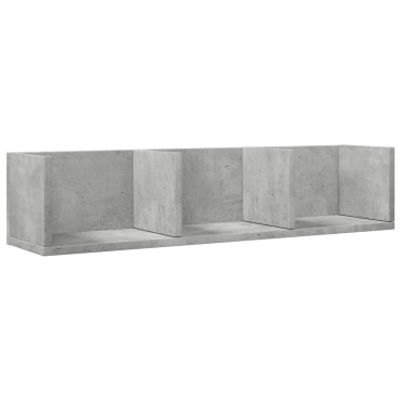 vidaXL Ντουλάπι Τοίχου Γκρι Σκυρ. 75x18x16,5cm Επεξεργασμένο Ξύλο 1 τεμ.