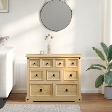 vidaXL Συρταριέρα Corona 101x45x82cm από Μασίφ Ξύλο Πεύκου