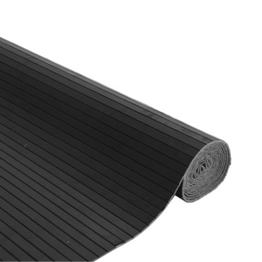 vidaXL Χαλί Ορθογώνιο Γκρι 80x500cm Μπαμπού