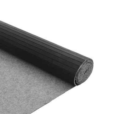 vidaXL Χαλί Ορθογώνιο Γκρι 80x500cm Μπαμπού