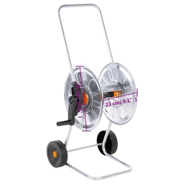 vidaXL Ανέμη Ποτίσματος Τροχήλατη για 50 μ. 1/2" ή 35 μ. 3/4" Ατσάλινη