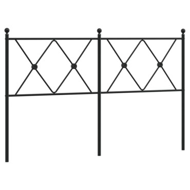vidaXL Κεφαλάρι Μαύρο Μεταλλικό 142x3x90,5cm 1 τεμ.