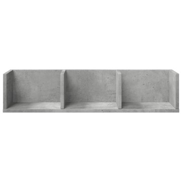 vidaXL Ντουλάπια Τοίχου 2 τεμ. Γκρι Σκυρ. 75x18x16,5cm Επεξ. Ξύλο