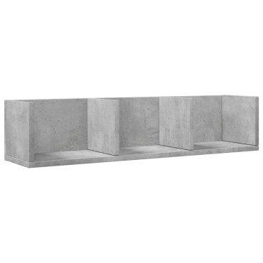 vidaXL Ντουλάπια Τοίχου 2 τεμ. Γκρι Σκυρ. 75x18x16,5cm Επεξ. Ξύλο