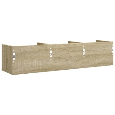 vidaXL Ντουλάπια Τοίχου 2 τεμ. Sonoma Δρυς 75x18x16,5cm Επεξ. Ξύλο