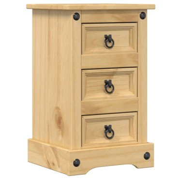 vidaXL Κομοδίνο Corona 35x32,5x58cm από Μασίφ Ξύλο Πεύκου 1 τεμ.