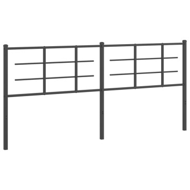 vidaXL Κεφαλάρι Μαύρο Μεταλλικό 206x3x90cm 1 τεμ.