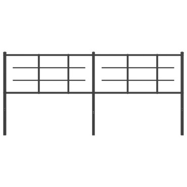 vidaXL Κεφαλάρι Μαύρο Μεταλλικό 206x3x90cm 1 τεμ.