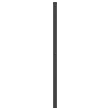 vidaXL Κεφαλάρι Μαύρο Μεταλλικό 206x3x90cm 1 τεμ.