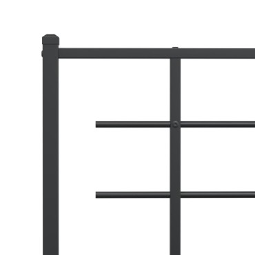 vidaXL Κεφαλάρι Μαύρο Μεταλλικό 206x3x90cm 1 τεμ.