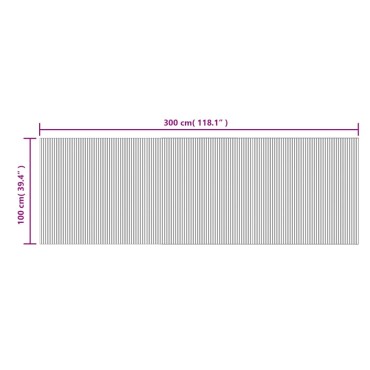 vidaXL Χαλί Ορθογώνιο Γκρι 100x300cm Μπαμπού