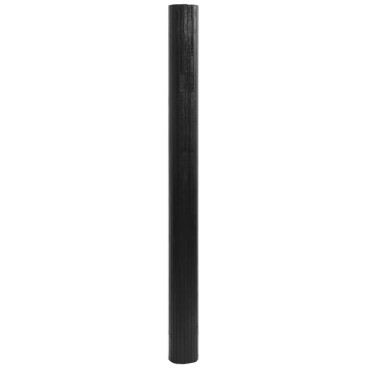 vidaXL Χαλί Ορθογώνιο Μαύρο 80x500cm Μπαμπού