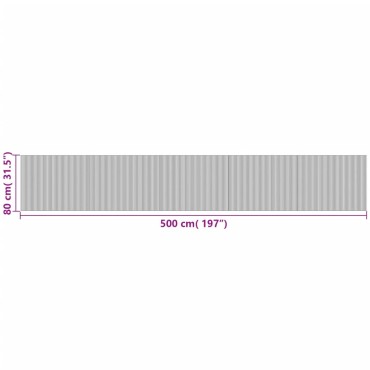 vidaXL Χαλί Ορθογώνιο Μαύρο 80x500cm Μπαμπού