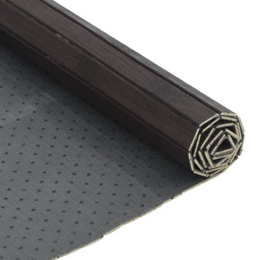 vidaXL Χαλί Ορθογώνιο Σκούρο Καφέ 100x400cm Μπαμπού