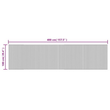 vidaXL Χαλί Ορθογώνιο Σκούρο Καφέ 100x400cm Μπαμπού