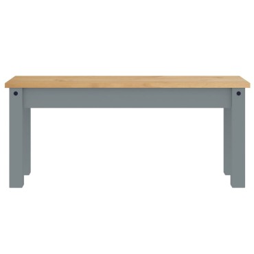 vidaXL Πάγκος Τραπεζαρίας PANAMA Γκρι 105x30x45cm Μασίφ Ξύλο Πεύκου 1 τεμ.