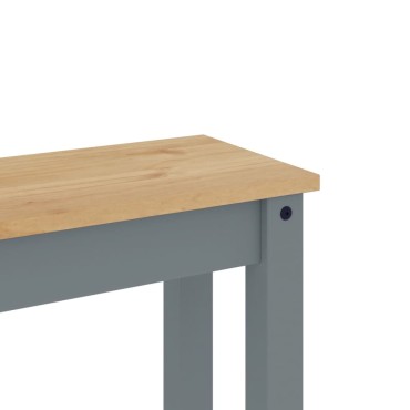 vidaXL Πάγκος Τραπεζαρίας PANAMA Γκρι 105x30x45cm Μασίφ Ξύλο Πεύκου 1 τεμ.