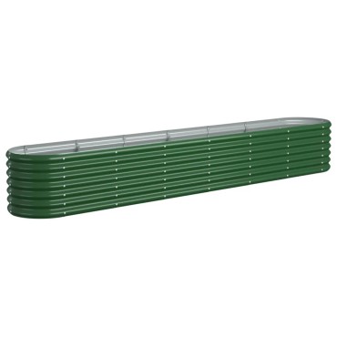 vidaXL Ζαρντινιέρα Πράσινη 260x40x36 εκ Ατσάλι με Ηλεκτρ. Βαφή Πούδρας