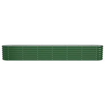 vidaXL Ζαρντινιέρα Πράσινη 260x40x36 εκ Ατσάλι με Ηλεκτρ. Βαφή Πούδρας