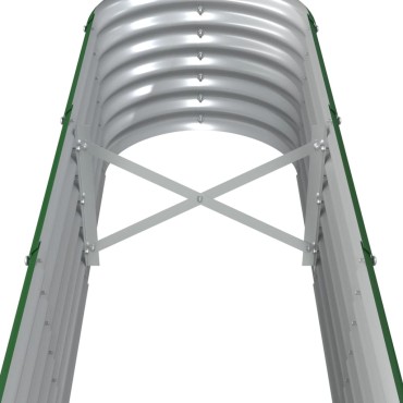 vidaXL Ζαρντινιέρα Πράσινη 260x40x36 εκ Ατσάλι με Ηλεκτρ. Βαφή Πούδρας