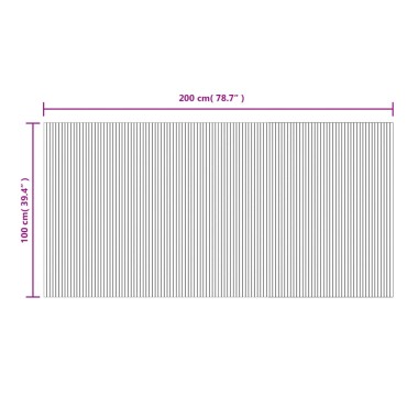 vidaXL Χαλί Ορθογώνιο Γκρι 100x200cm Μπαμπού