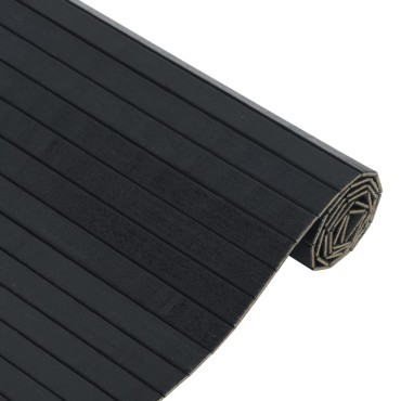 vidaXL Χαλί Ορθογώνιο Μαύρο 100x500cm Μπαμπού