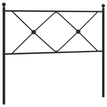 vidaXL Κεφαλάρι Μαύρο Μεταλλικό 105x3x90,5cm 1 τεμ.