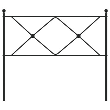 vidaXL Κεφαλάρι Μαύρο Μεταλλικό 105x3x90,5cm 1 τεμ.