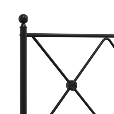 vidaXL Κεφαλάρι Μαύρο Μεταλλικό 105x3x90,5cm 1 τεμ.