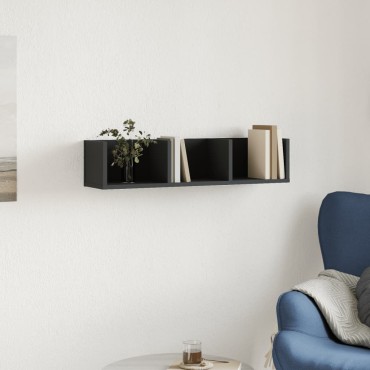 vidaXL Ντουλάπι Τοίχου Μαύρο 75x18x16,5cm από Επεξεργασμένο Ξύλο 1 τεμ.