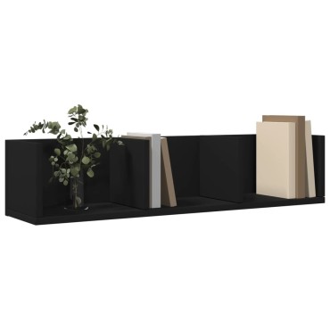 vidaXL Ντουλάπι Τοίχου Μαύρο 75x18x16,5cm από Επεξεργασμένο Ξύλο 1 τεμ.