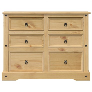 vidaXL Συρταριέρα Corona 112x48x91cm από Μασίφ Ξύλο Πεύκου