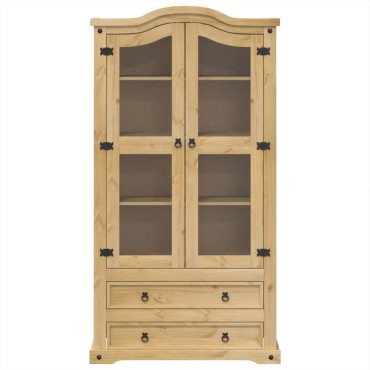 vidaXL Βιτρίνα Corona 99x43x187cm από Μασίφ Ξύλο Πεύκου 1 τεμ.