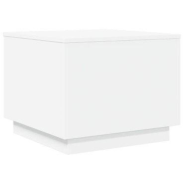 vidaXL Τραπεζάκι Σαλονιού με LED Λευκό 50x50x40cm 1 τεμ.