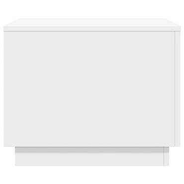 vidaXL Τραπεζάκι Σαλονιού με LED Λευκό 50x50x40cm 1 τεμ.