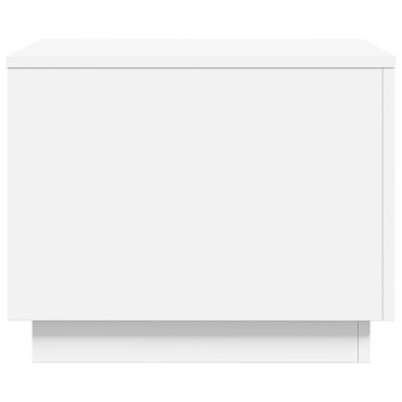 vidaXL Τραπεζάκι Σαλονιού με LED Λευκό 50x50x40cm 1 τεμ.