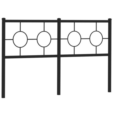 vidaXL Κεφαλάρι Μαύρο Μεταλλικό 142x3x91cm 1 τεμ.