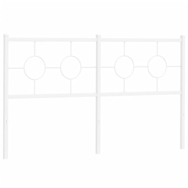 vidaXL Κεφαλάρι Λευκό Μεταλλικό 156x3x91cm 1 τεμ.