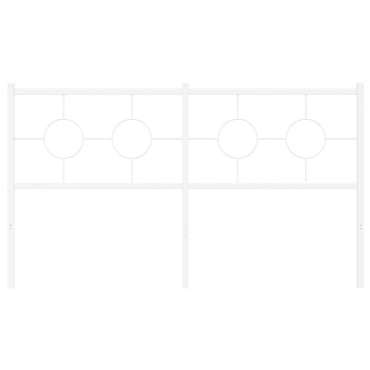 vidaXL Κεφαλάρι Λευκό Μεταλλικό 156x3x91cm 1 τεμ.