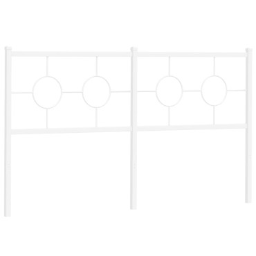 vidaXL Κεφαλάρι Λευκό Μεταλλικό 156x3x91cm 1 τεμ.