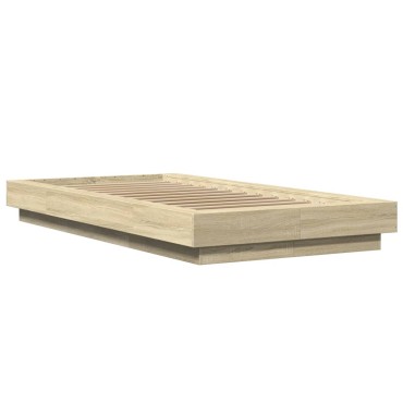 vidaXL Πλαίσιο Κρεβατιού Sonoma Δρυς 90 x 190 εκ. Επεξεργασμένο Ξύλο