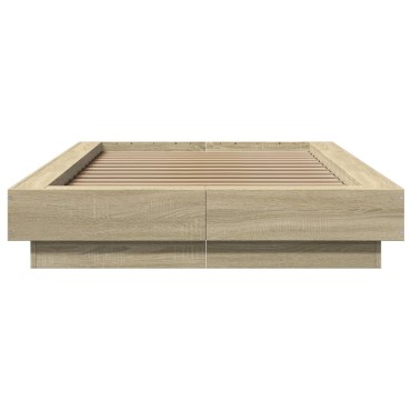 vidaXL Πλαίσιο Κρεβατιού Sonoma Δρυς 90 x 190 εκ. Επεξεργασμένο Ξύλο