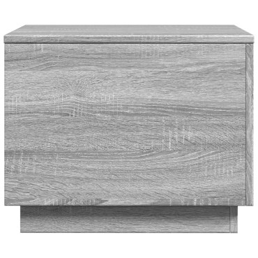 vidaXL Τραπεζάκι Σαλονιού με LED Γκρι Sonoma 50x50x40cm 1 τεμ.