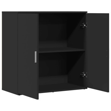 vidaXL Ραφιέρα Μαύρη 79x38x80cm από Επεξεργασμένο Ξύλο 1 τεμ.