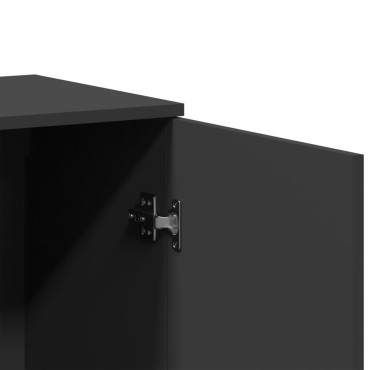 vidaXL Ραφιέρα Μαύρη 79x38x80cm από Επεξεργασμένο Ξύλο 1 τεμ.