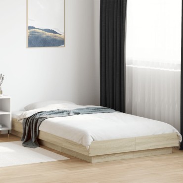 vidaXL Πλαίσιο Κρεβατιού Sonoma Δρυς 90x200 εκ. Επεξεργασμένο Ξύλο