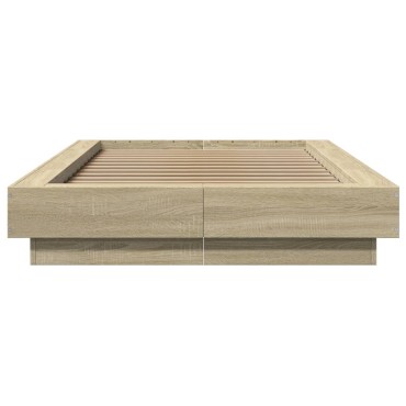 vidaXL Πλαίσιο Κρεβατιού Sonoma Δρυς 90x200 εκ. Επεξεργασμένο Ξύλο